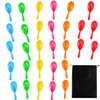 Resinta 30 Pieces Neon Maracas Shakers Mini Noisemaker Bulk Colorful Noise Maker with Drawstring Bag for Mexican Fiesta Party Favors Classroom Musical Instrument, 4 Inch, 6 Color