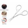 ZIZZLON Cuticle Scissors Extra Fine Curved Blade, Extra Slim Scissors for Cuticles Care Professional Manicure Scissors with Precise Pointed Tip Grooming Blades, Eyebrow, Eyelash, and Dry Skin