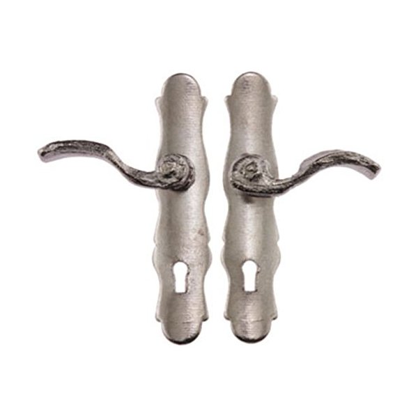 Dollhouse Miniature French Satin Nickel Lever Style Door Handles or Knobs