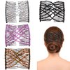 Ruihfas Stretchable Easy Combs Women Girls Hair Combs Double Hair Clips DIY Hair Styling Comb, Pack of 4