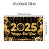 Happy New Year Backdrop New Year Party Banner Decorations Gold Balloons Happy New Year's Eve Banner Happy New Years Party Supplies 70.8 x 43.3 Inch