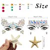 5pcs Starfish Hair Clip,Mermaid Accessorie Set,Self Adhesive Pearl Stickers,Mermaid Face Gems,Sea Star Hairpins and Face Body Jewels Self Adhesive for Mermaid Costumes,Festival Holiday,Makeup A style