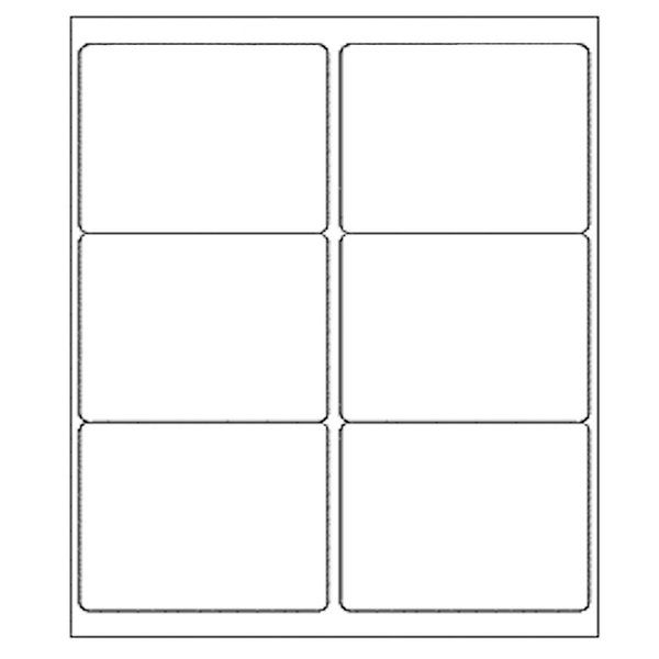 9527 Product 6 up 3-1/3 X 4 Sticker Labels Shipping Address Labels for Laser/Ink Jet Printer,100 Sheets,Total 600 Labels