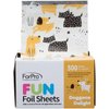 ForPro FUN Doggone Delight 5" Foil Sheets, Aluminum Foil, Pop-Up Foil Dispenser, Hair Foils for Color Application and Highlighting Services, Food Safe, 5” W x 10.75” L, 500-Count