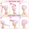 2 Pack Kids Microfiber Hair Drying Towel Girls Hair Drying Wrap Rapid Drying Hair Towel Wrap Unicorn Hair Drying Towel with Button for Women Girls Hair Turban for Wet Hair Wraps