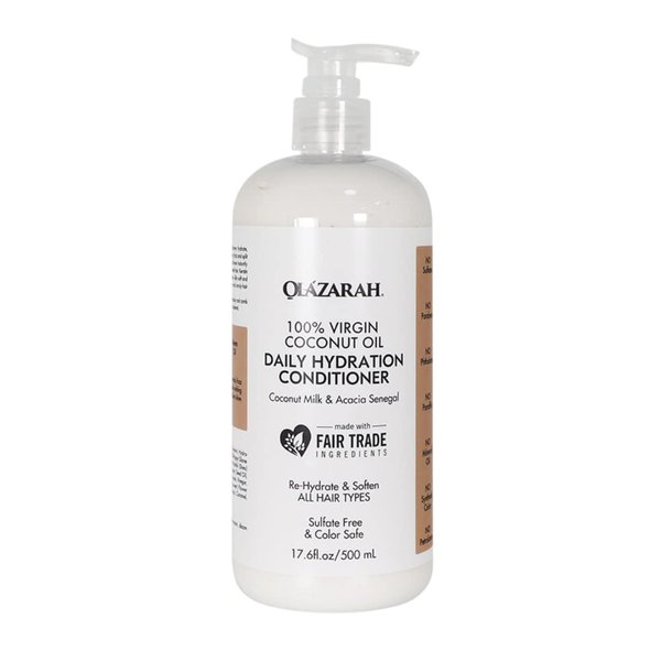 OLAZARAH Coconut Oil Daily Hydration Conditioner/w Coconut Milk & Acacia Senegal, 500ml/17 Fl oz