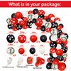 Red Birthday Backdrop and Balloon Arch Balloons Garland Birthday Decorations for Girls Red Black Mouse Birthday Party Supplies