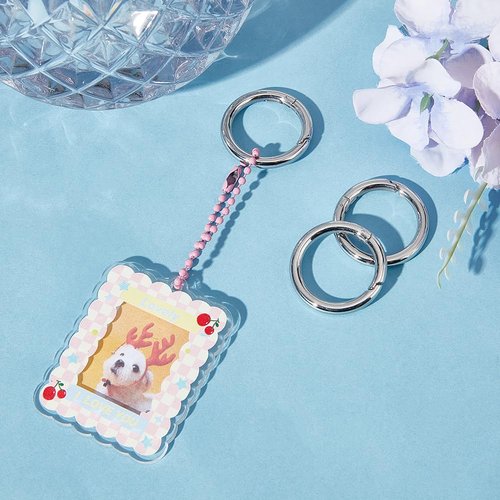 UNICRAFTALE 3Pcs 30mm Spring Gate Rings 316 Stainless Steel Snap Clasps Round Carabiner Clips Snap Hooks Metal Spring Keyring Buckle Clasps for Bag Purse Shoulder Strap Key Chains