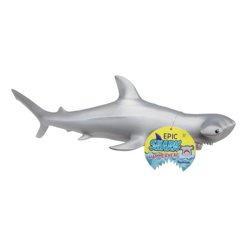 Epic Toysmith Hammerhead Shark - Giant Realistic Marine Ocean Animal Play Toy Figure for Kids (19 inches Long), 7916