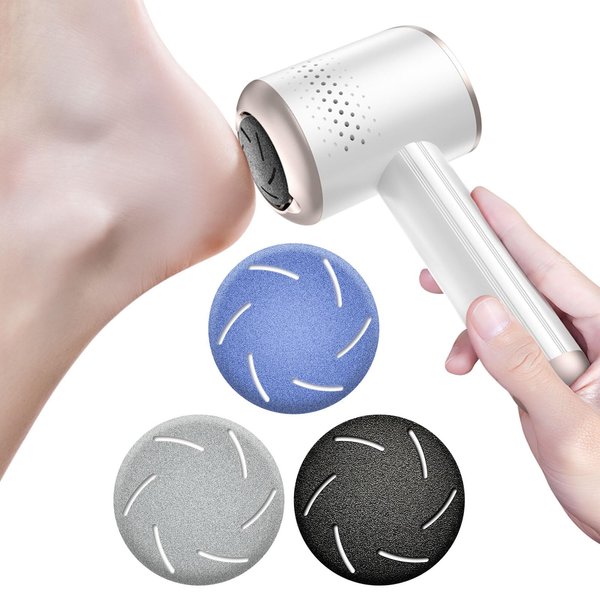 Generic Magitech 2024 New Electric Callus Remover for Feet, Rechargeable Electric Foot Callus Remover 3 Speed 3 Grinding Heads Electric Foot Grinder for Dead/Hard Cracked/Dry Skin, White
