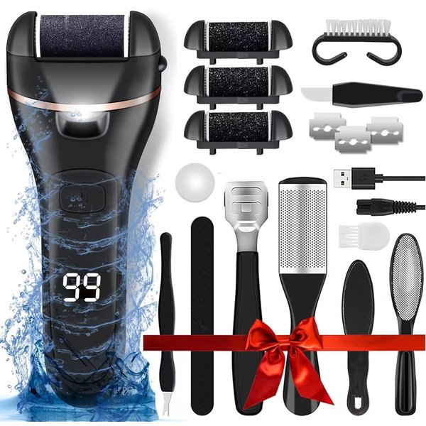 LAVAED Electric Callus Remover for Feet 19 in 1 Foot Grinder for Dead Skin Foot Scrubber Electric Foot File Callus Remover Rechargeable Pedicure Kit Professional for Cracked Heels Dead Skin