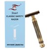 Pearl Shaving Double Edge Close Comb Safety Razor for Men - Reusable Eco Freindly DE Metal Razor | Premium Single Blade Razors for Men | Classic & Traditional Shaving Kit for Men Gift Option