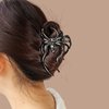 FRUZJAY Black Spider Hair Clips Halloween Hair Claw Clips Metal Spider Hair Jaw Clamps Punk Hair Clamp Y2K-Style Hair Accessories Gothic Hair Barrettes Cute Spider Halloween Hair Decoration for Women