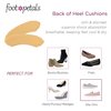 Foot Petals Womens Back of Heel Cushion Inserts, Heel Protectors, Comfortable Heel Grip for Pain Relief and Sizing, 1 pair, Khaki