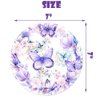 121 Pcs Butterfly Birthday Party Decor Spring Butterfly Paper Plates Napkins Forks Cups Tablecloth Banner Dinnerware for Butterfly Girls Baby Shower 1st 2nd 3rd 4th Bday Party Supplies Decorations