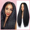 QITAQOTA Long Black Wigs Black Wigs for Women Yaki Wigs None Lace Kinky Straight Wig Synthetic Wigs Hair Replacement Wigs 26 Inch