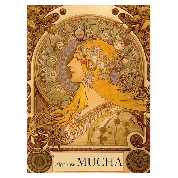 Greeted Card Collection Alphonse Mucha Note Cards - Boxed Set of 16 Note Cards with Envelopes