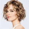 YADIRF Women Short Wavy Curly Wigs Blonde Bob Synthetic Wig For Halloween Cosplay Daily Party