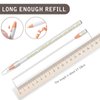 KAIQIKAIXI 6Pcs White Waterproof Eyebrow Pencils Makeup Set For Marking, Filling And Outlining, Tattoo Makeup And Microblading Supplies Kit-Hard Refills Are Easy To Color (White)
