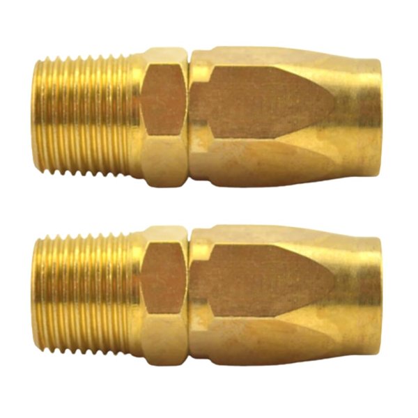 HASME HRPZ26-06 3/8 Inch Reusable Hose-End Repair Fitting Replacement for Interstate Pneumatics, 2-Pack