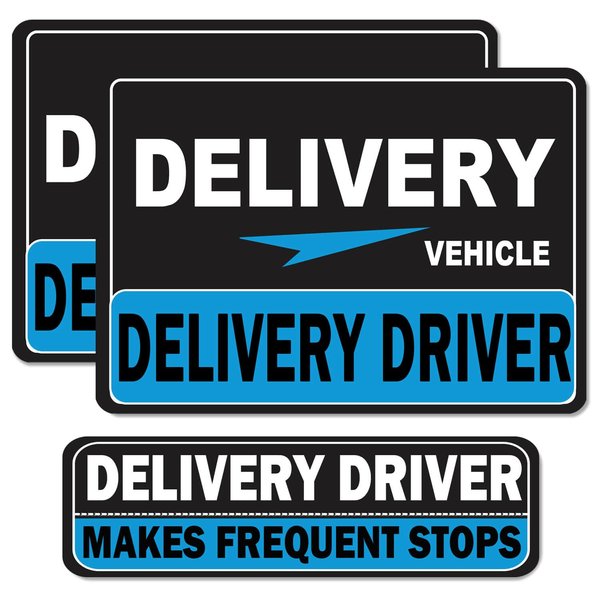 Delivery Driver Car Magnet, Delivery Magnetic Car Door and Bumper Sign, High Reflective, Stronger Magnetic, Eye-Catching Design for Delivery.