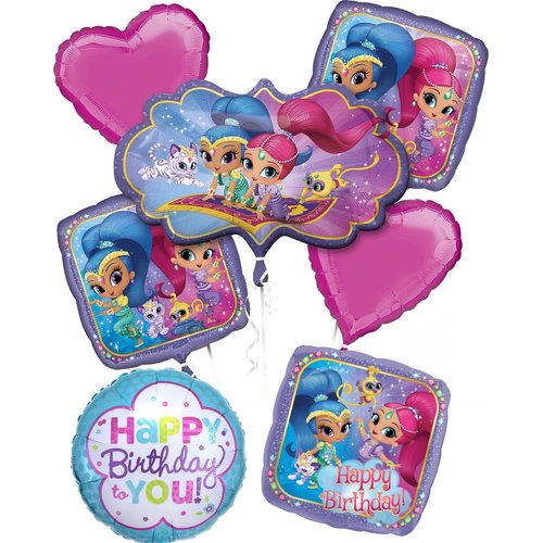 Anagram Shimmer and Shine Birthday Party Supplies 7pc Balloon Bouquet Decorations
