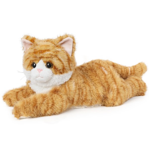 Cuckool Orange Tabby Cat Stuffed Animals, Microwavable Stuffed Animals Heating Pad for Cramps, Pain Stress Relief, Heatable Coolable Lavender Scented Plush Toys for Anxiety, Women Kids Bedtime