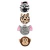 3.5 Inch Safari Subwoofer Disc Dog Toy with Squeaker Choose from 4 Animals or Full Set (Full Set - All 4 Toys)