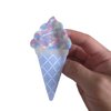 Novelty Ice Cream Hair Clip,Acetate Hair Claw,Big Hair Clips for Women,Blue