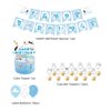 32Pcs Polar Bear Theme Birthday Party Supplies and Decorations Polar Bear Happy Birthday Banner,Latex Balloon, Cupcake Toppers, Set animal Birthday Party Supplies for Kids Family