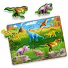 Big Discoveries Wooden Puzzle - Animal Wood Puzzles for Toddlers 2+ Years Old | Montessori Learning Puzzles for Kids - Great for Preschool Aged Boys and Girls (Jurassic Dinos)