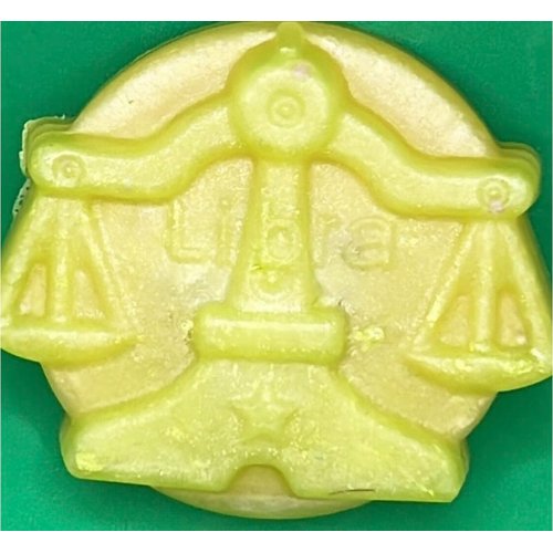 Libra Soap, Crystal Inside Soap, Gemstone Soap, Honeysuckle Scent, Zodiac Soap, Horoscope Gift, Vegan Bar Soap, Astrology, Yellow Soap