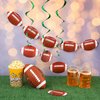 32 Pieces Football Party Decorations Includes 30 Pieces Hanging Swirls and 2 Pieces Football Banners Sports Football Theme Party Supplies for Kids Adults Office Bar Football Birthday Party Decor