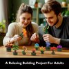 JMBricklayer Flowers Succulents Building Sets for Adults 10001, 12 Pack Tiny Plants Botanical Collection Display for Room Decor, Bonsai Flowers Building Blocks Gifts for Women Girls, Cute Succulents