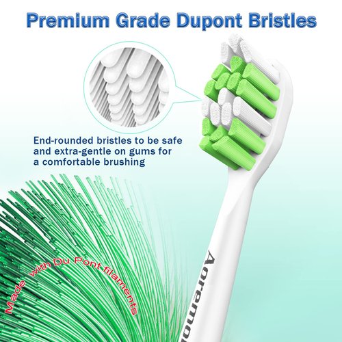 Aoremon Replacement Heads for Sonicare Philips Toothbrush: Compatible with Sonicare DiamondClean HX6063/65, 2 Series Hx9023/65 and Other Click on Electric Toothbrush