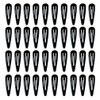 48-Pack Black Barrettes 2 Inches Metal Snap Hair Clips Tik Tik Clips Accessories for Girls, Kids, and Women, Value Pack