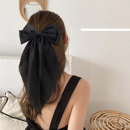 CHANACO Hair Bows for Women Hair Ribbon Black Hair Bow White Hair Bow Pink Bows for Hair Big Oversized Long Tail Hair Bows for Girls Coquette Accessories for Women Trendy Stuff Gifts Trendy Stuff