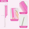 20 Pcs Hair Rat Tail Combs Parting Rattail Combs Teasing Fine Tooth Comb Metal Hair Pick Detangling Combs Set for Women