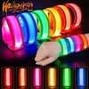 GIFTINBOX 12/6 PCS LED Light Up Bracelets for Kids Adults, LED Glow Flashing Arm Wrist Bands, Glow in The Dark Party Supplies for Night Events Chrismas Safety Party Favors Concerts Rave Sports