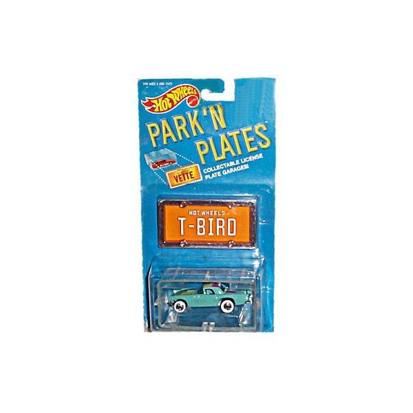 1988 HOT Wheels Park 'N Plates 1957 T-Bird Includes COLLECTABLE License Plate Garage