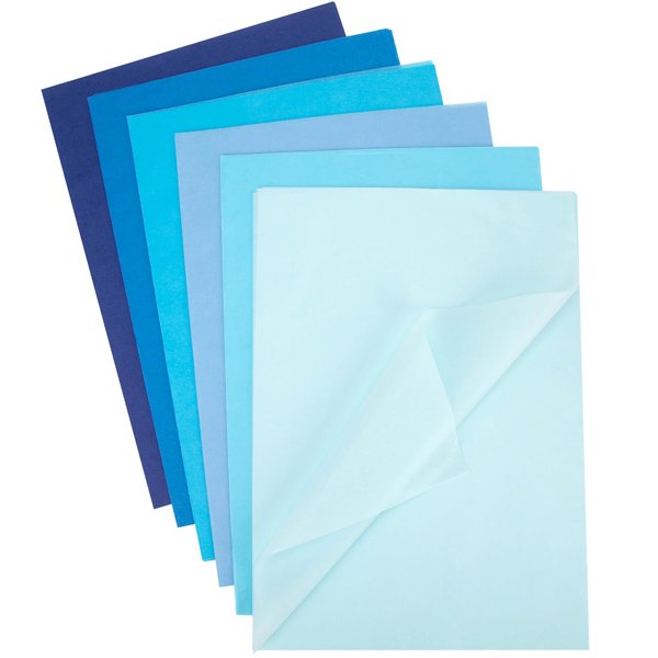 Shindel 330 Sheets Blue Tissue Paper Bulk, 14Inch Gift Wrapping Paper Thickened Tissue Paper for Gift Bags DIY Crafts Party Gifts Boxes