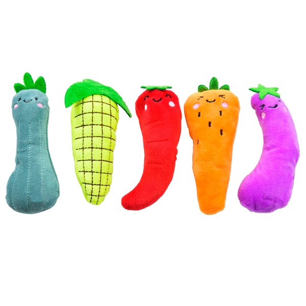 ISCRIO Cat Mint Toys, Cat Toy, Catnip Toys for Cats, Cat Chew Toy, Vegetable cat Mint Toy, Interactive Cat Toy, Cat Toys with Catnip, Cat Pillow Toys for Teeth Cleaning Playing, 5 Pack