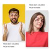 DPKOW 10 PCS Pride Face Rainbow Sticker LGBT Face Temporary Tattoo with Face Temporary Tattoo for Gay Pride Day Party Favors