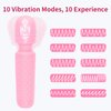 Choosjoy Mini Massager for Women-Small Cordless Hand-held Rechargeable Massage Stick for Body, Neck, Back & Shoulders (Pink)