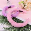 Wecoe 2pcs Skincare Headband For Washing Face Makeup Spa Headband Face Wash Headband Cute Pink Purple Puffy Sponge Bubble Headband Hair Accessories For Women Girls Kids Teens Gifts