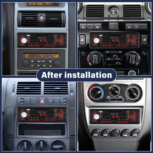 UNITOPSCI Single Din Bluetooth Car Stereo Multimedia Car Audio Receiver, Hands-Free Call, FM Radio Car MP3 Player, Auxiliary Audio/USB Input, Fast Charge LCD Digital Display Media Player