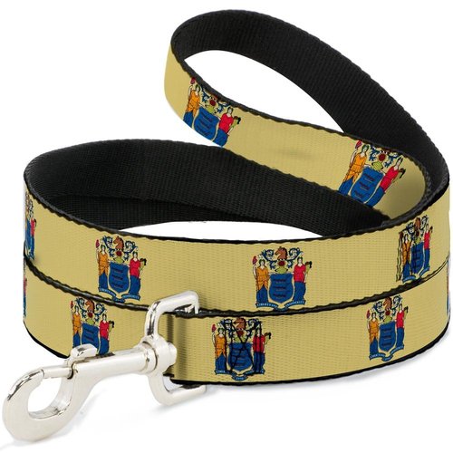 Dog Leash New Jersey Flag 4 Feet Long 0.5 Inch Wide