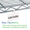 Wire Shelf Label Holder, ELEMGULY 35PCS Plastic Basket Label Holders with Tight Snap Lock, Reusable Bins Basket Labels Clip with Paper Label Inserts for Home Market Office (3 x 1.38 Inch)