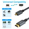 Twozoh Long Micro HDMI to HDMI Cable 30FT, HDMI to Micro HDMI Braided Cord Support 1080p GoPro Hero 7/8/9 Raspberry Pi 4 Sony A6000 A6300 Camera Nikon B500 Yoga 3 Pro