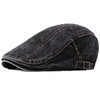 2 Pack Mens Denim Cotton Newsboy Cap Ivy Gatsby Driving Hunting Cabbie Hats (2 Pack-I)